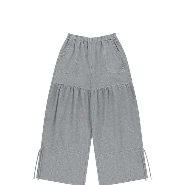코이세이오 바지 shirring rough pants stripe os