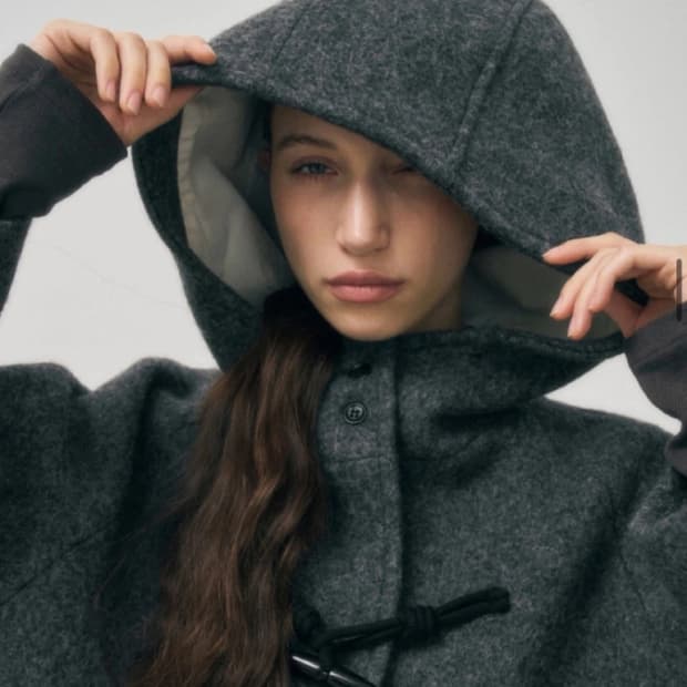 Duffle Long Coat (Charcoal)