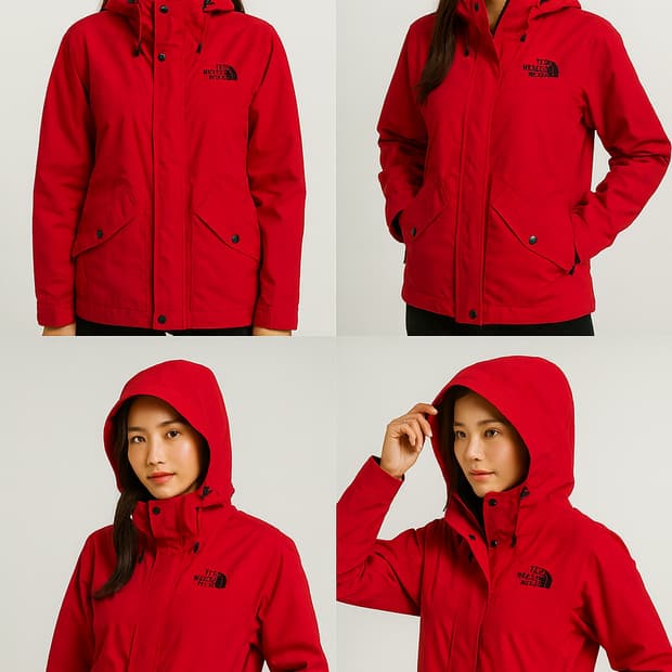 노스페이스 레드 기모 바람막이 95 (실측 66/50)

