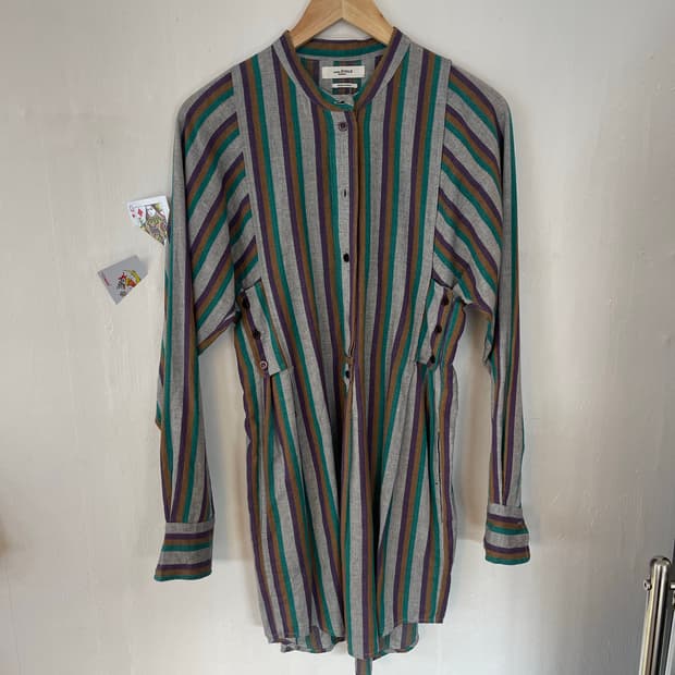 ISABEL MARANT 멀티 스트라이프 셔츠원피스