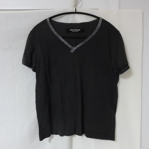 JUNYA WATANABE Silver Trim V-neck Tee