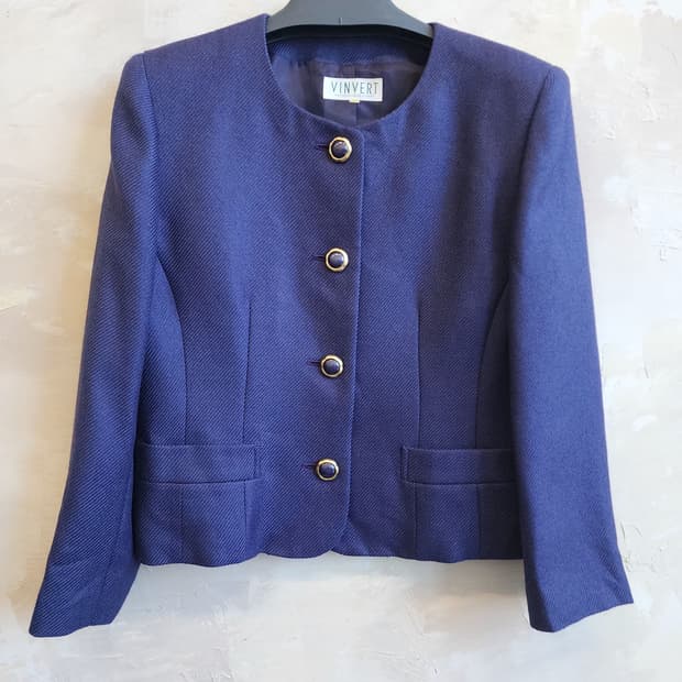 일본빈티지 빈버튼 울 자켓