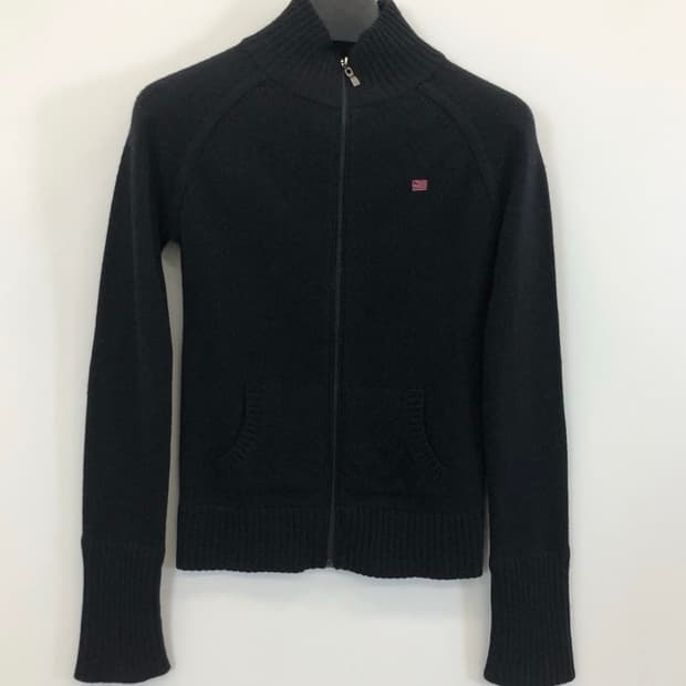 폴로 성조기 캐시미어 니트 집업