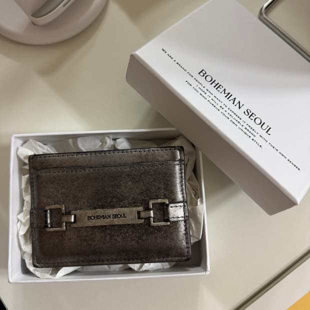 보헤미안서울 카드지갑 실버 (박스포함)