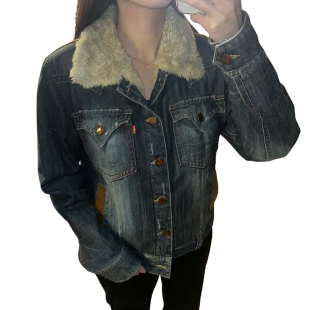 리바이스 엔지니어드 웨스턴 쉐르파 데님 자켓 (M)