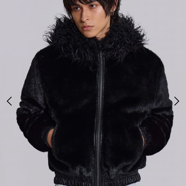 Jaded london Raven Faux Fur Jacket 퍼자켓