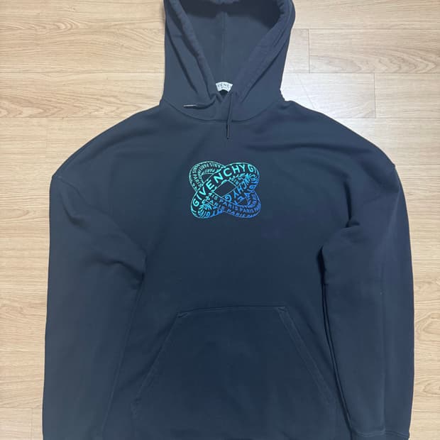 지방시 스페이스 로고 후드 XL