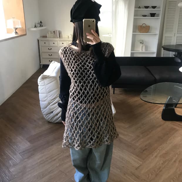 vintage net one-piece