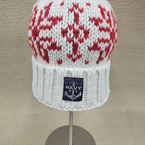 캐피탈 3G울스노우 패턴 니트 캡 - 화이트