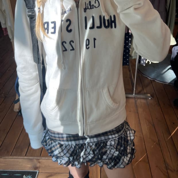 Hollister 화이트 후드집업