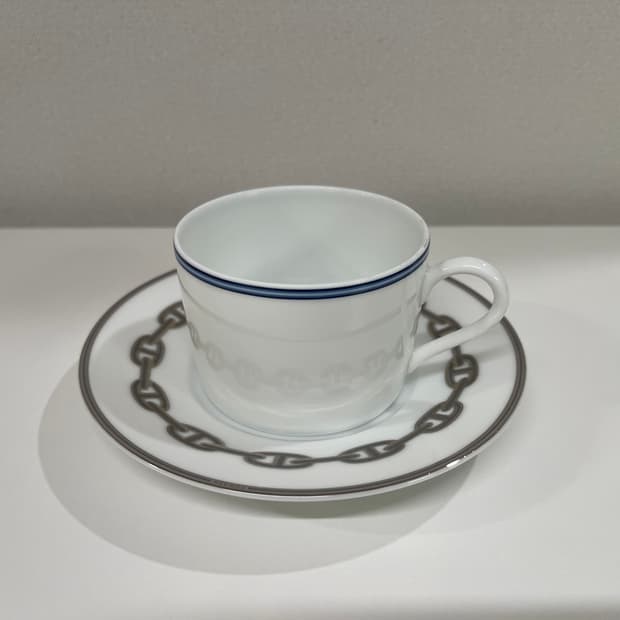 에르메스 샹달 블루 티잔 컵 1P HERMES
