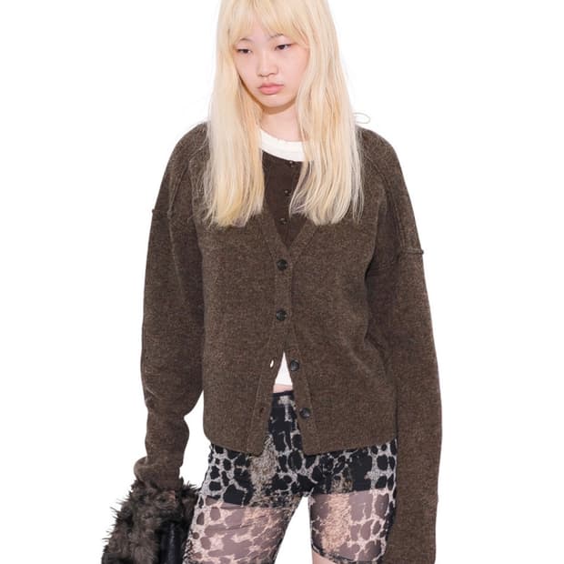 퍼버즈 twin layered knit cardigan