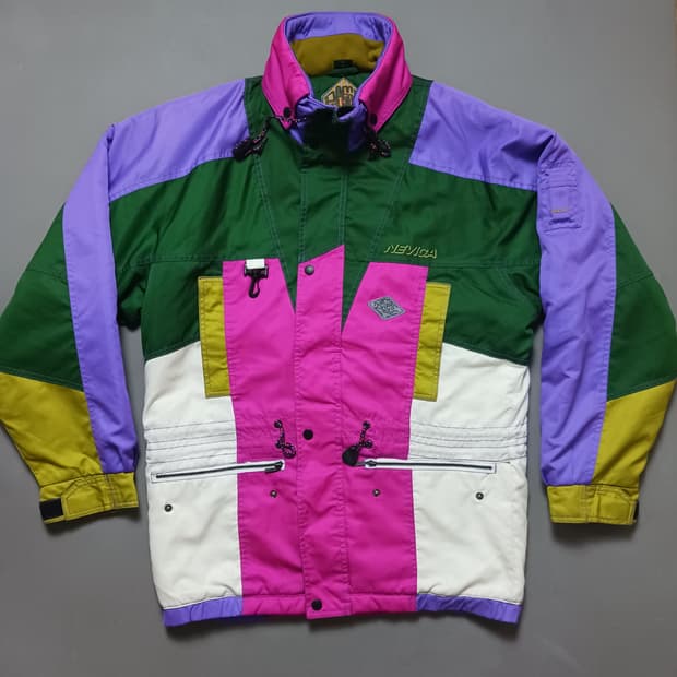 [XL] NEVICA 90S 빈티지 컬러블록 점퍼 자켓 스키복 보드복