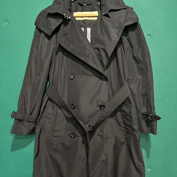 버버리 나일론 여성트렌치코트 uk6