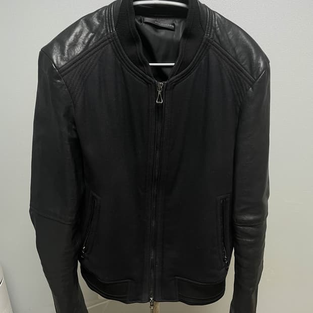 솔리드 옴므 바이커 레더 자켓