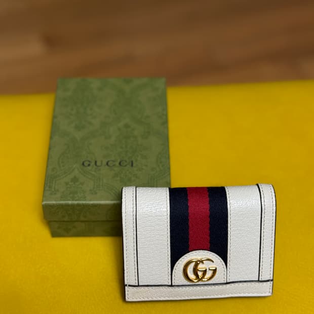 구찌 오피디아 GG 반지갑 아이보리(정품)