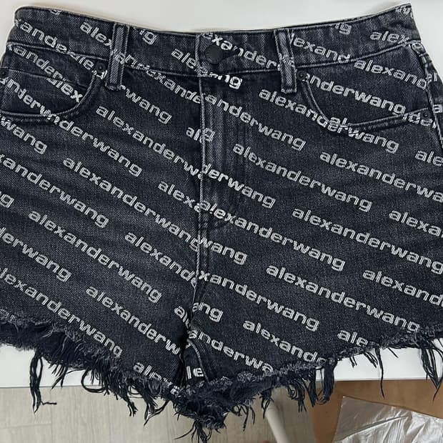 알렉산더 왕 숏팬츠 4DC1214896060 WHITE BLACK