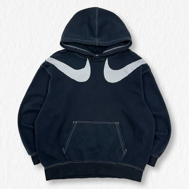나이키 더블 스우시 스티치 기모 후드