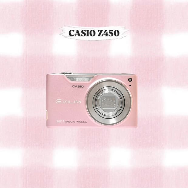 카시오 엑슬림 Z450 베이비핑크 빈티지디카