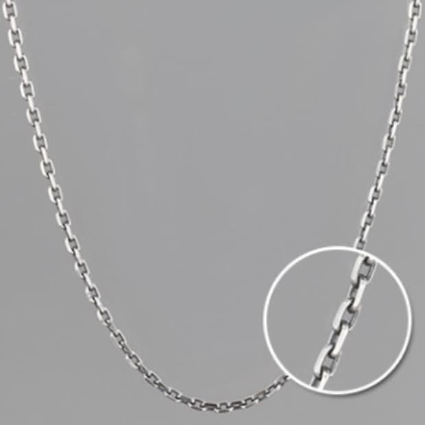 새상품) 마스미아 925실버 체인 목걸이 앤틱유광(유화) / 50cm