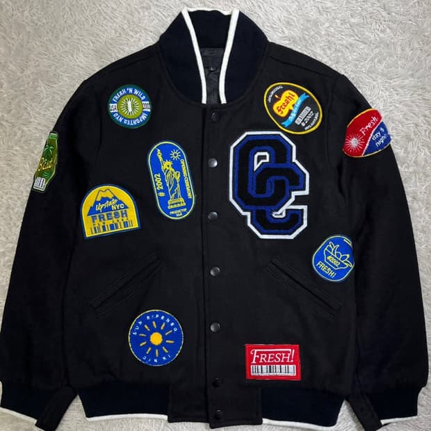 빈티지 올드스쿨 패치 바시티 자켓/#2943