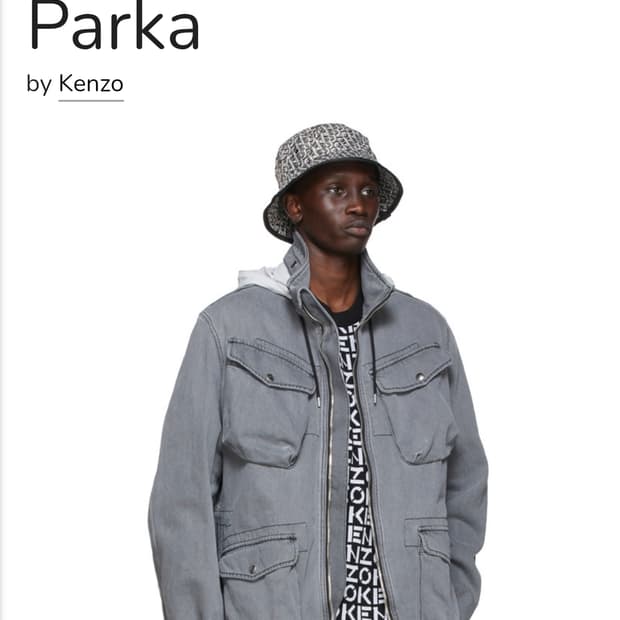 kenzo 데님 유틸리티 파카