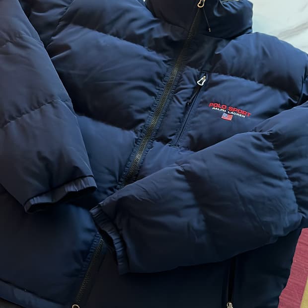 폴로 스포츠 어두운 네이비 패딩 L 100