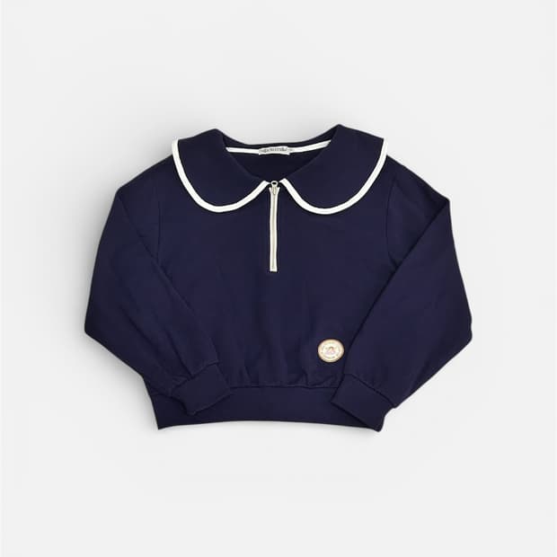 델리센트 세일러 카라 하프집업 맨투맨 F