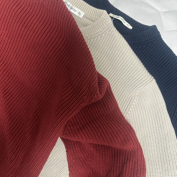 인템포무드 하찌니트 XL 와인/네이비/머드베이지