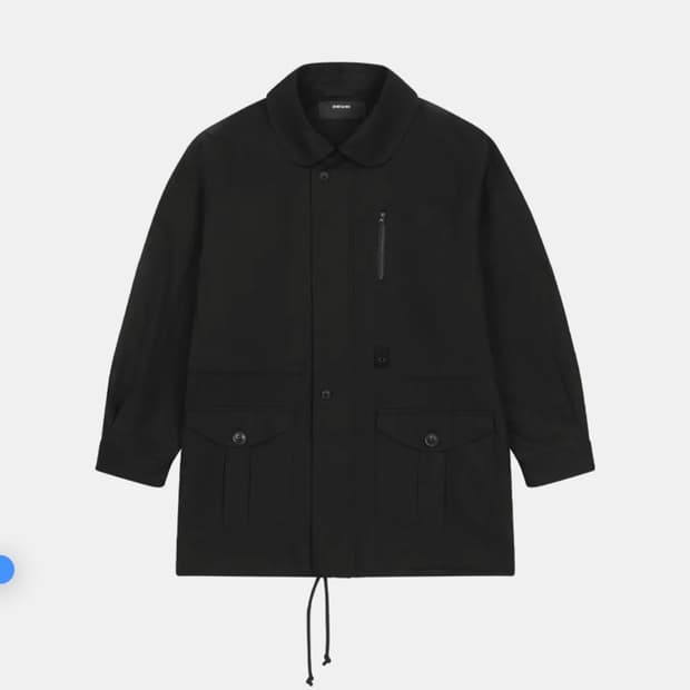 오헤시오 TRENCH COLLAR JUMPER, BLACK