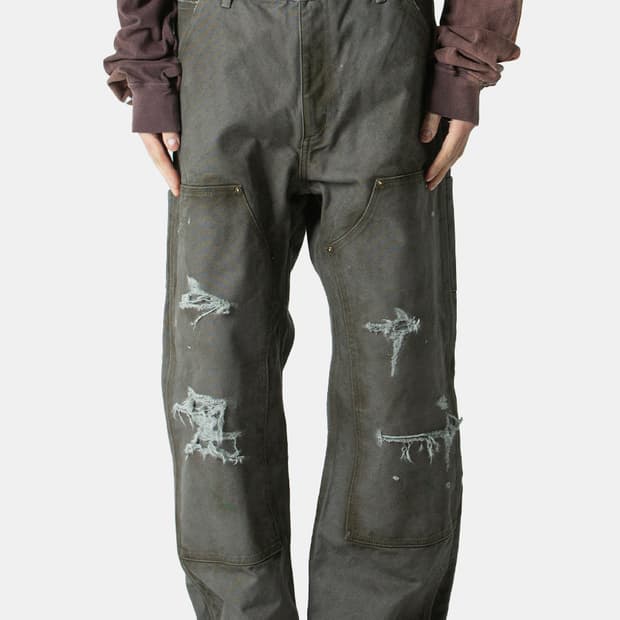 Kamiya 카미야 보로 페인터 팬츠 L