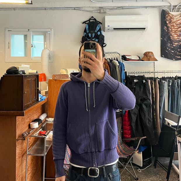 투문 twomoon 튜블러 루프휠 래글런 2way 스웻후드집업