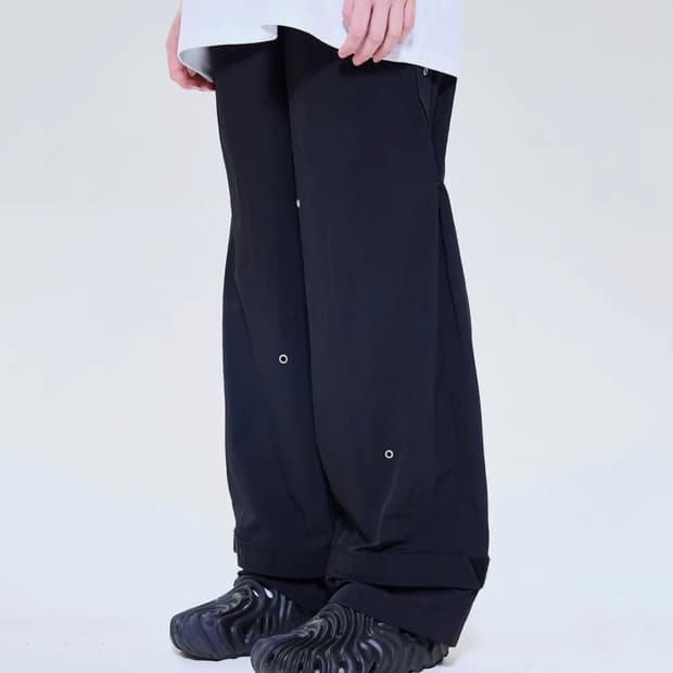 더 콜디스트모먼트 TCM nylon eyelet pants (black)