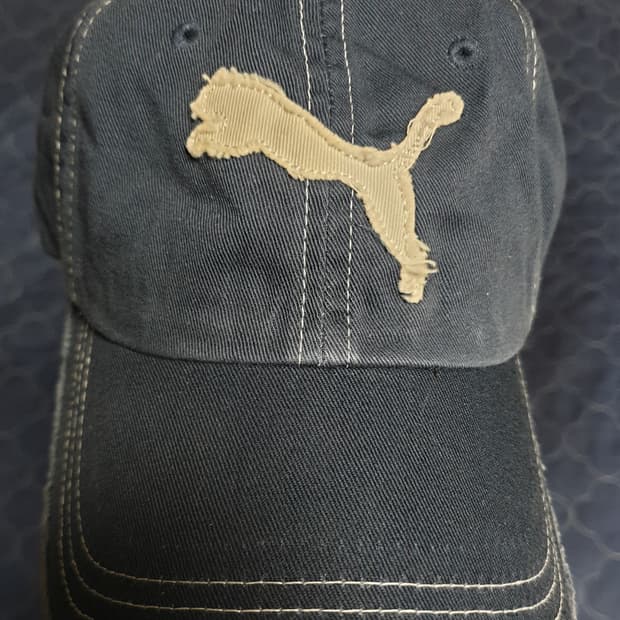 (빈티지) 푸마 컷오프라인 스티치 볼캡 네이비