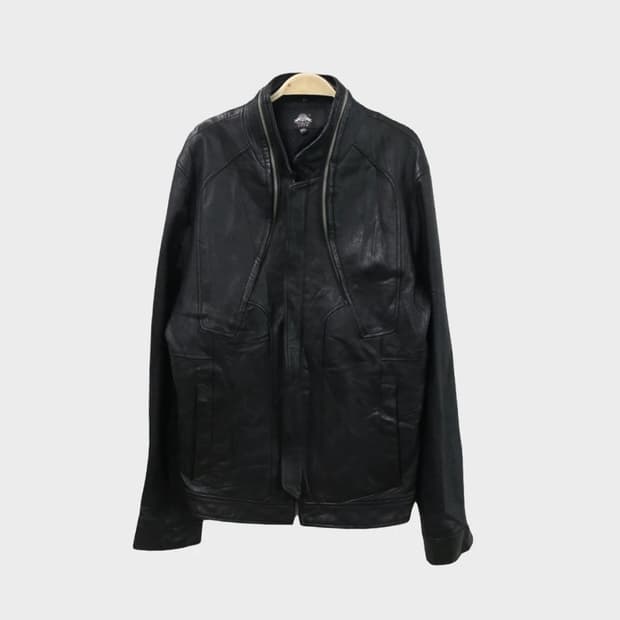 Zipper neck Lamb Leather 양가죽 자켓