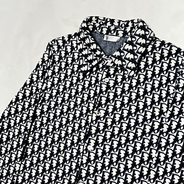 XS 디올 오블리크 오버 코튼 셔츠