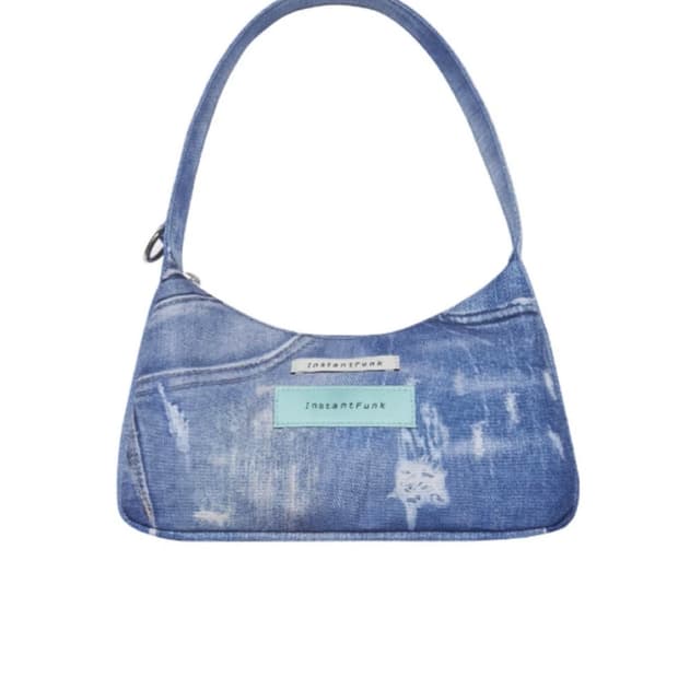 인스턴트펑크 데님 그래픽 호보백 블루