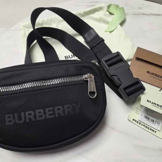 버버리 캐논 나일론 벨트백 블랙