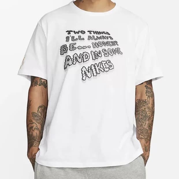 L 나이키 X 드레이크 녹타 NRG 프린팅 반팔티