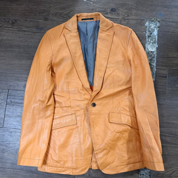 CUSTUM CULTURE 레더 블레이져