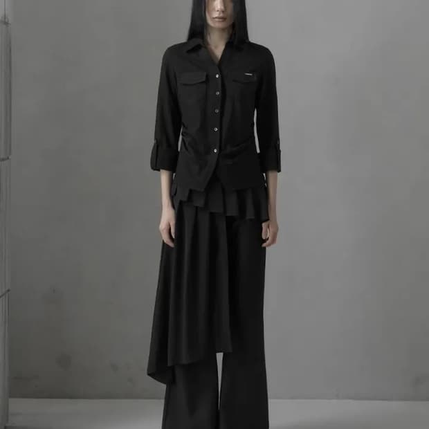 Mnem 므넴 뮤트 롤업 셔츠