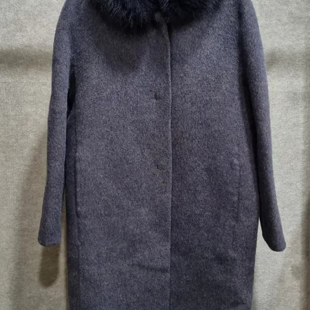 여성 66size BCBG 폭스퍼 핸드메이드 라마 코트