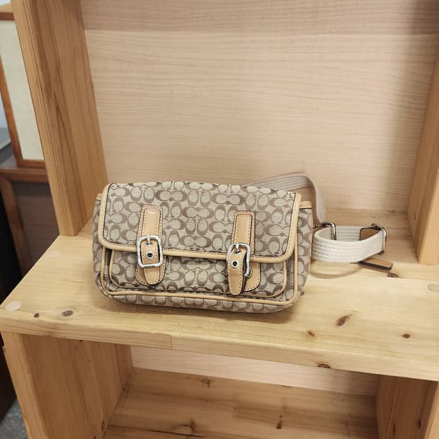 코치 시그니처 미니 크로스백 힙색 허리색