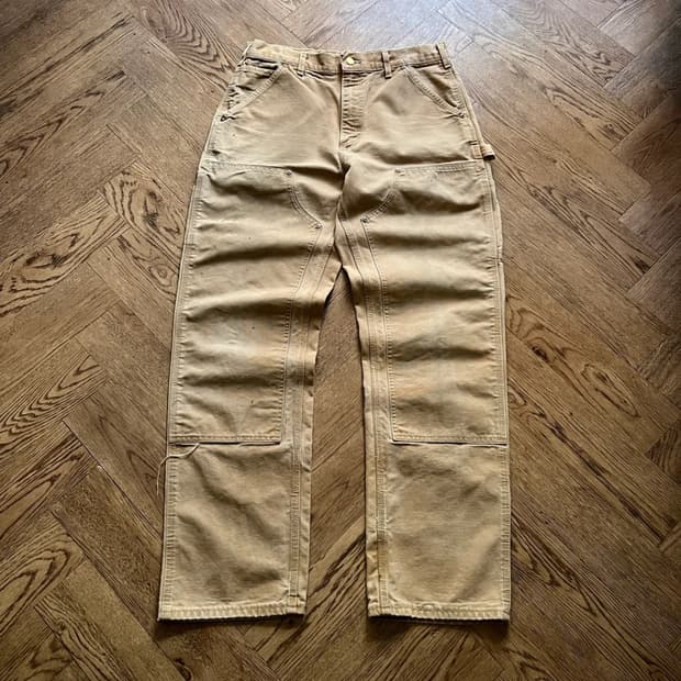 [32]칼하트 Made in USA 브라운 더블니 워크 팬츠