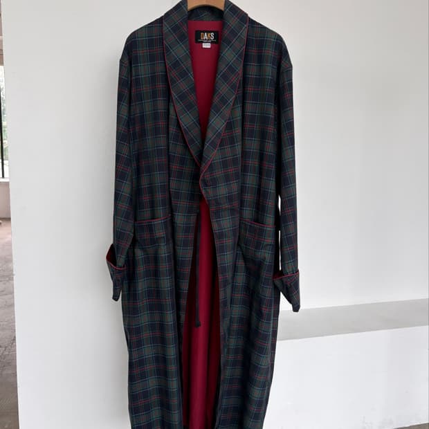 80’ DAKS check robe gown