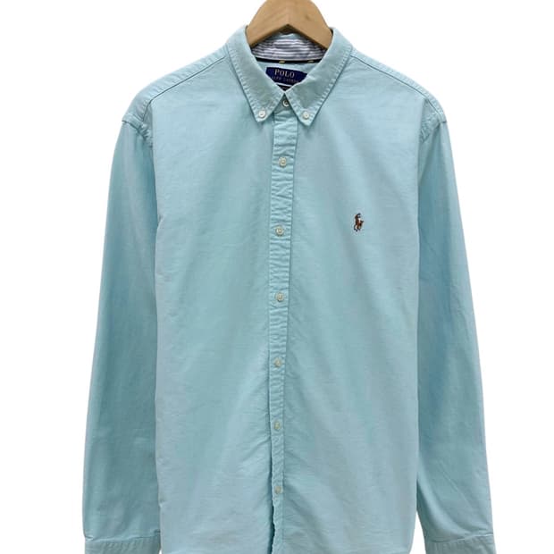 폴로 슬림핏 셔츠 블루그린 (XL)