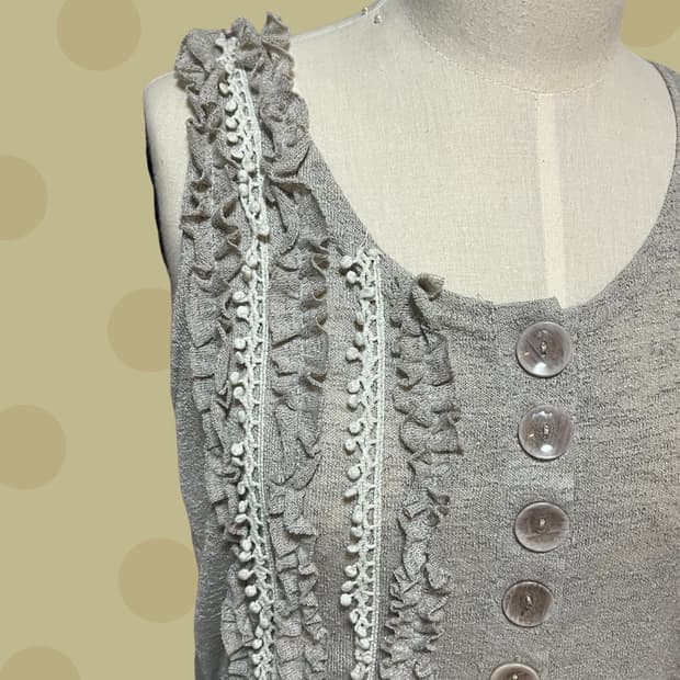 빈티지 게더 니트 원피스