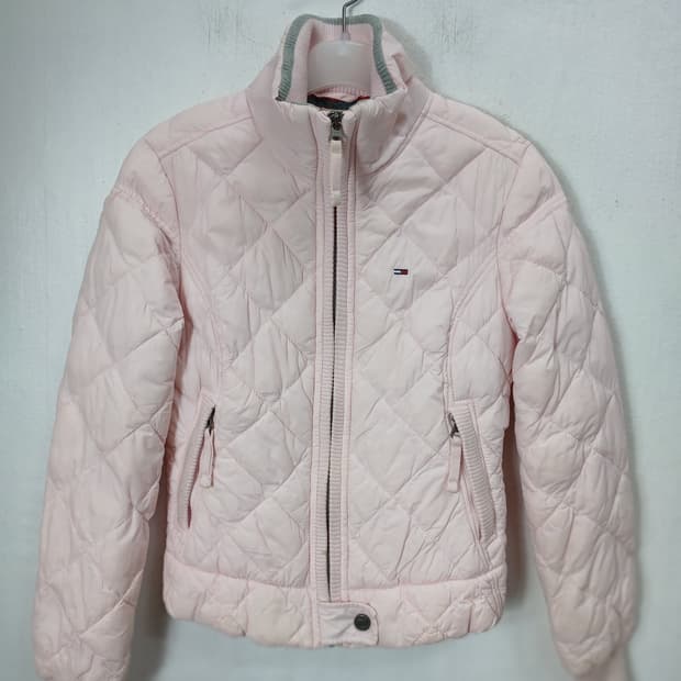 타미힐피거 퀼팅핑크자켓  85 XS