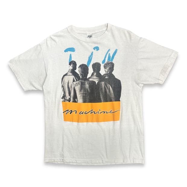 91' David Bowie TIN MACHINE US 투어 티셔츠 L