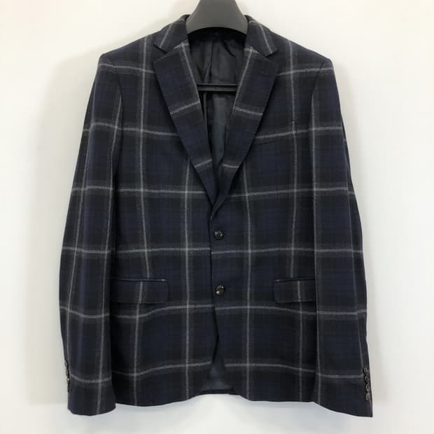 자라 울 100% 체크 콤비자켓 100 사이즈 